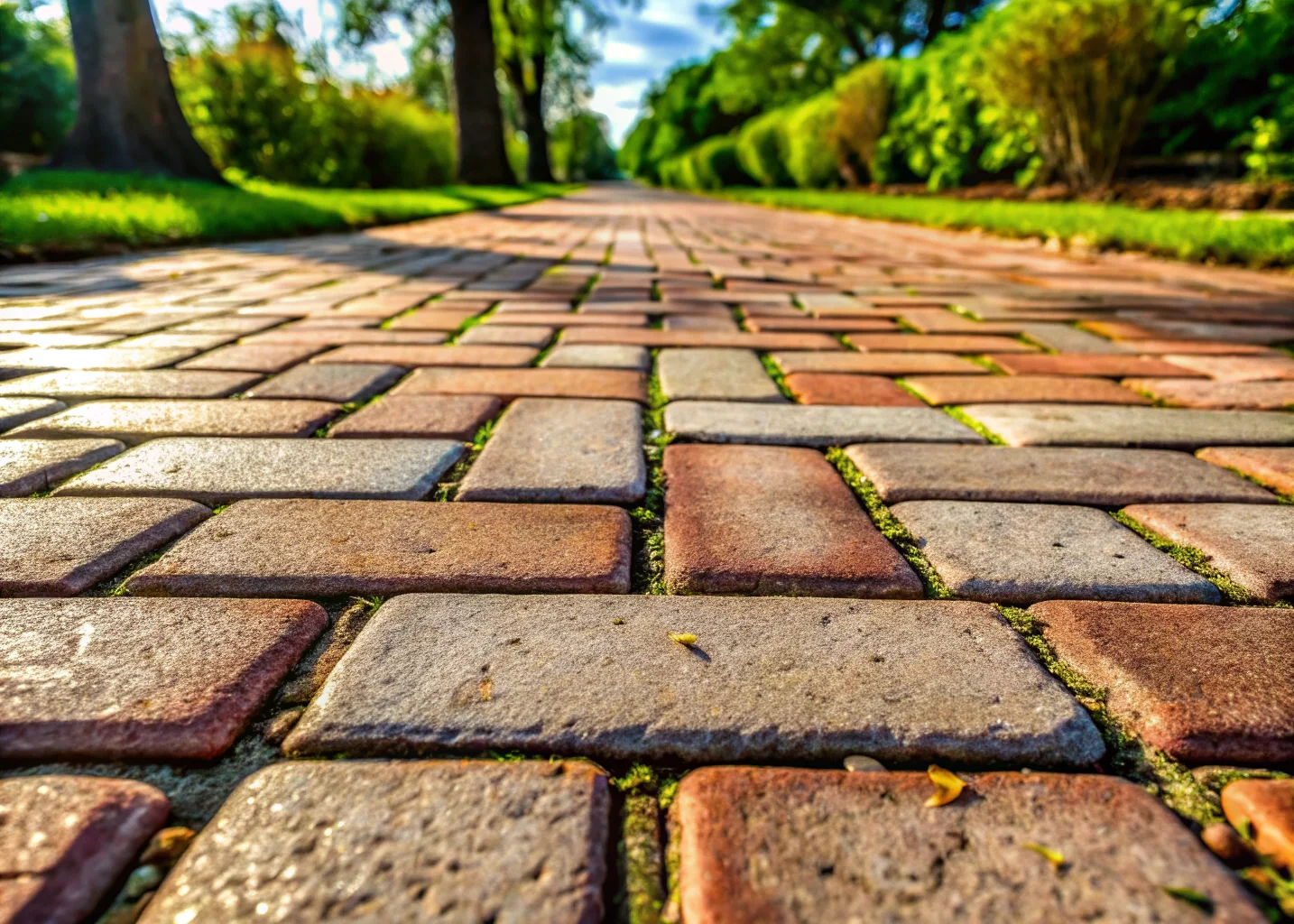 Fresh repointing work on brick paver pathway Hunter Region